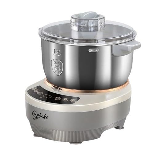 YIBAKE Teigknetmaschine mit Fermentationsfunktion, 5L Vollautomatische Teigmaschine, 25-38℃ Gärungsfunktion, Intelligentes Timing, 10 Min Schnelles Kneten