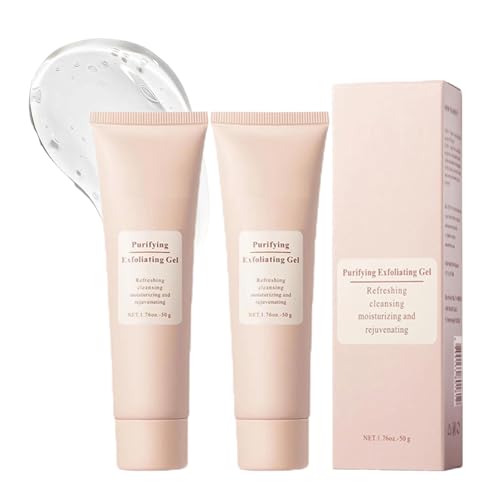 Oloty Exfoliating Gel, Oloty Purifying Exfoliating Gel, Exfoliating Face Scrub, Gentle Exfoliating Facial Cleanser For All Skin Types (2PCS)