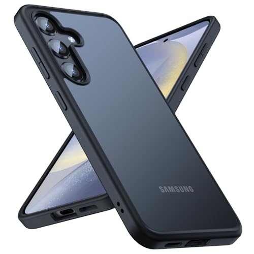 Premium Hülle für Samsung Galaxy S24 Plus – Robust, stoßfest & stilvoll! Airbag-Technologie für Schutz auf Militärniveau. Kratzfest, griffig & sorgt für höchsten Komfort (Schwarz, Samsung S24 Plus)