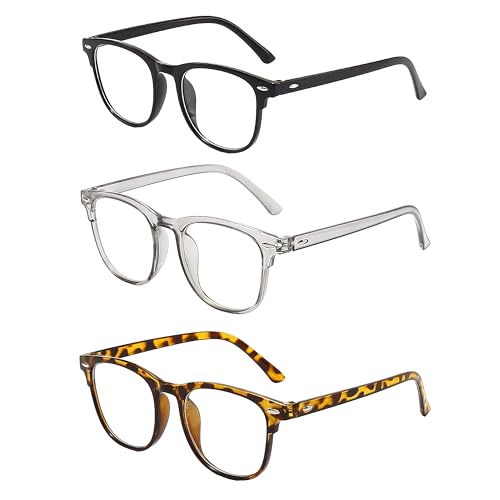 FZSECRIU 3 Stücke brille ohne stärke damen，brille ohne stärke，brille ohne stärke herren，brille ohne sehstärke，fake brille，fake glasses，brillen ohne sehstärke damen，nerd brille ohne stärke
