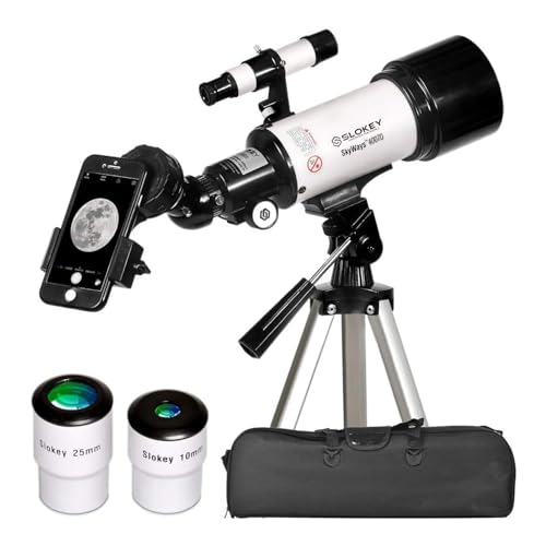 Slokey Teleskop Astronomie 16x-120x, Einfach zu Montieren, Geeignet für Kinder und Anfänger Erwachsene - Mit Handy-Adapter - Teleskop für Mond und Planeten
