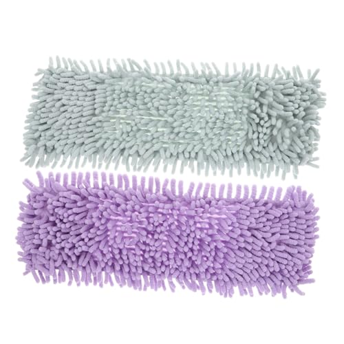 VALICLUD 2 Stück Wischmop Nasse Bodenreinigungspads Mopp-ersatzpad Reinigungspads Für Mopps Ersatzzubehör Für Mopppads Nasse Bodenpads Scheuerwischpads Bodenwischerteil Mop-zubehör Chenille