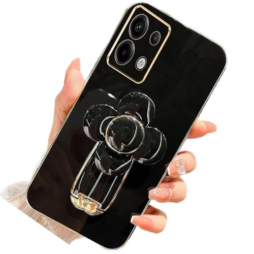 Nadoli für Xiaomi Redmi Note 13 4G Stressabbau Rotierende Windmühlen Ständer Hülle,Dünn Überzug Galvanisierte Blume Pinwheel Ständer Weiche Silikon Kratzfest Handyhülle Schutzhülle
