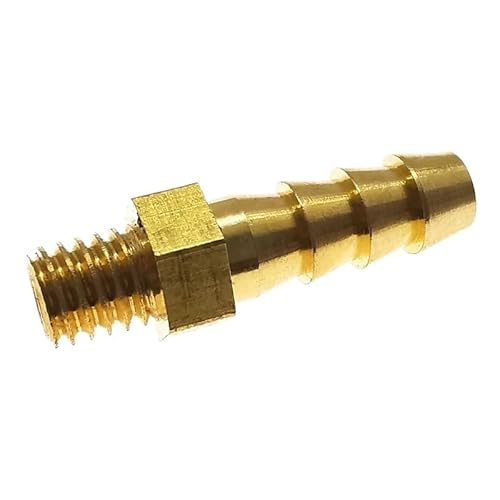 5 stücke M4 M5 M6 M8 Metrisches Außengewinde Auf 3mm 4mm 5mm 6mm 8mm Schlauchtülle OD Messing Stachelrohrverschraubung Koppler Stecker(M5x0.8 to 5mm)