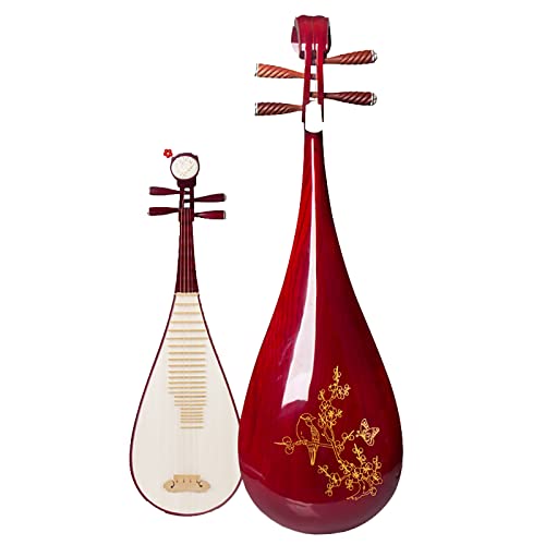 Chinesische Pipa Aus Hartholz, Traditionelles Nationales Saiteninstrument, Pfingstrosenknochen, Schnitzlaute (C)