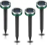 4erPack Professioneller Maulwurf Vertreiber Wühlmausschreck,SCHNELLE Ergebnisse, Wühlmaus, Maulwurf vertreiben, Solar Maulwurfschreck Maulwurfvertreiber