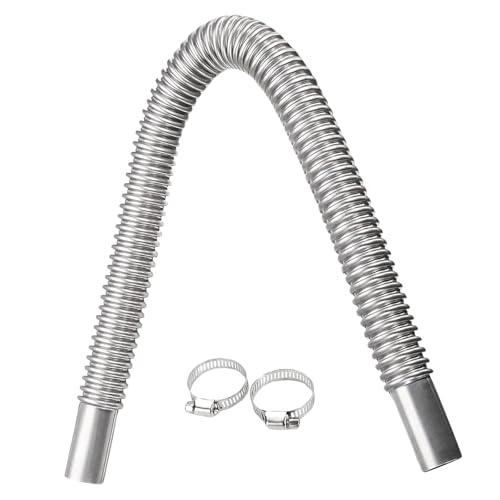60cm standheizung diesel abgasrohr Auto Edelstahl Auspuffrohr Standheizung Kraftstofftank Auspuffrohr mit Zwei Clips