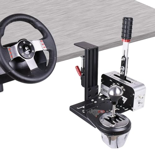 Universal Schreibtisch Halterung Für Racing Sim Shifter Handbremse Kompatibel mit Logitech G Driving Force Shifter,Kompatibel mit Thrustmaster TH8A Shifter/TSS Handbremse,ClubSport Shifter&Handbremse