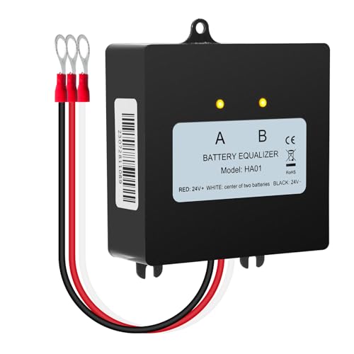 Jadeshay Batterie-Equalizer, 24V Batterie-Equalizer 2 x 12V Solarsystem-Batterie-Balancer for Blei-Säure-Lithium-Batterien