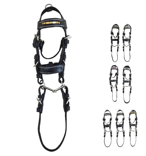 NETPROSHOP Dekotrense Leder Schlüsselanhänger Minitrense Länge ca. 14 cm Mini Trense, Auswahl:Gold Punkt