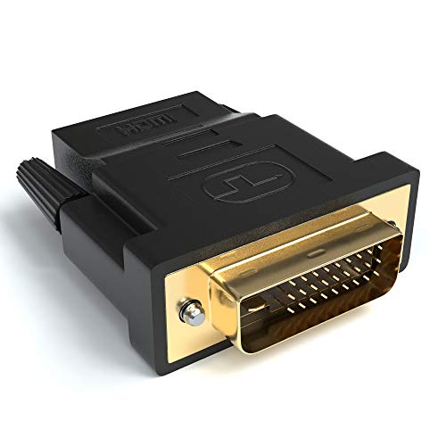 JAMEGA - HDMI auf DVI Adapter | DVI auf HDMI Adapter - HDMI A Buchse - DVI Stecker | 4K Ultra HD Full HD 1080P HDTV Konverter | Kontakte vergoldet