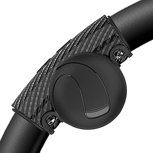 KAONESS Lenkradknauf Universal Lenkhilfe Lenkradknopf für Auto Traktor LKW Boot (Schwarz)