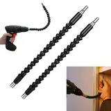 Herisiy Flexible Bohrerverlängerung, Superbit, flexible Schraubendreher-Bohrerverlängerung, 29,5 cm, biegbare Bohrerverlängerung, flexible Schaftverlängerung, Flugzeugwartung (2 Stück, schwarz)