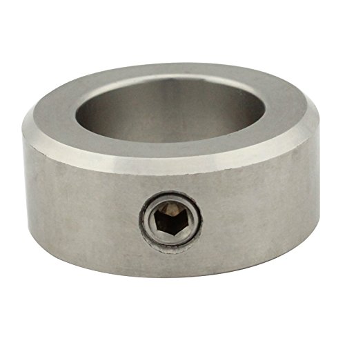 Stellringe für Welle/Achse - Innen-Ø = 10 mm [A10] - (2 Stück) - DIN 705 Form A - mit Gewindestift (DIN 914, mit Spitze) - Edelstahl A2 (V2A) - SC705 | SC-Normteile