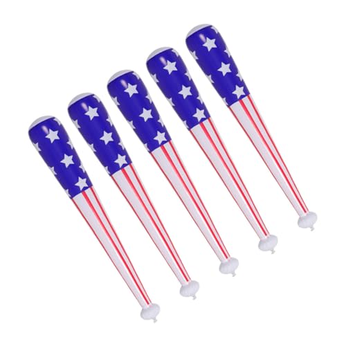 Abaodam Aufblasbarer Baseballschläger für Karneval, aufblasbarer Stab, aufblasbarer Schläger Requisite, aufblasbarer Baseballschläger, Sport, Jubeln, aufblasbarer Schläger für 5 Stück