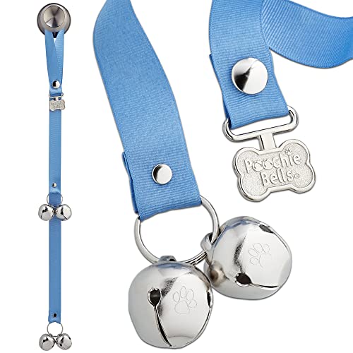 PoochieBells Handgefertigte Hundetürklingel für das Töpfchentraining - einfach & schnell, Hundesichere USA-Made Hundetürklingel mit perfektem Klang, Hundetrainer empfohlen seit über 20 Jahren,