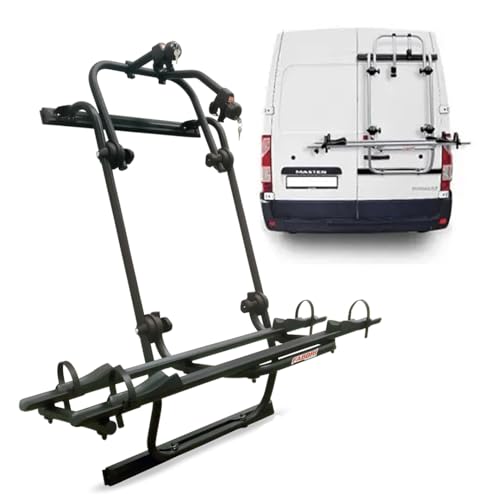 autoSHOP Heck-Fahrradträger für Van und Wohnmobil, kompakt mit Master von 2018 bis 2023 (schwarz)