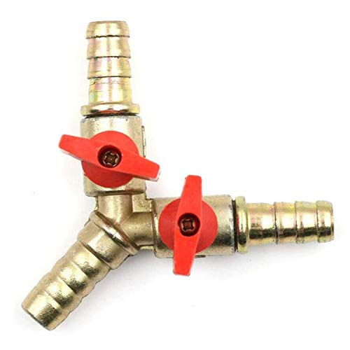 AOTISBAO 3-Wege-Ventil-Schlauchverbinder Y-Form Ventilverbinder für Wasseröl Gas zur Gartenbewässerung Schiffsbau