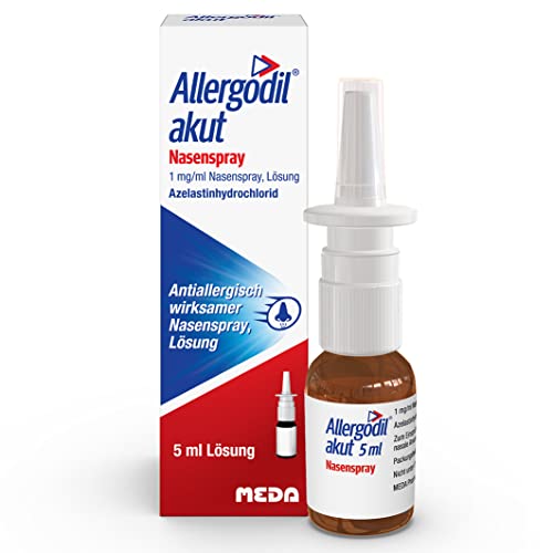 Allergodil akut Nasenspray: Azelastin Spray gegen Heuschnupfen & nicht-saisonale Allergie, 1 mg/1 ml Lösung, 5 ml