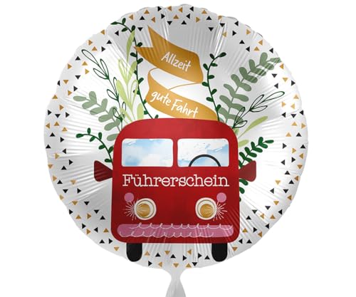 Ballon Führerschein Allzeit Gute Fahrt Folienballon zum Führerschein Ballon Geschenk Führerscheinprüfung Fahrschule Party, Made in EU