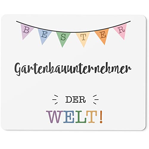 JUNIWORDS Mauspad Mousepad, Bester Gartenbauunternehmer der Welt (5700570)