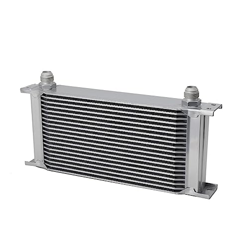 NICCOO Universal Ölkühler Set, AN10 19 Reihen Motorölkühler Ölkühlerkühler, Motor Ölkühler Kühler, Aluminiumlegierung Motorgetriebe Ölkühler Ölkühlung
