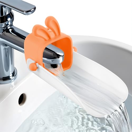 HJZHII Wasserhahn Verlängerung Kinder,Tieren Wasserhahnverlängerung für Kinder,Wasserhahn Erweiterung Aufsatz Hase Kaninchen für Babys Kinderwaschbecken Waschbecken Wasserhähne Handwäsche Kleinkinder