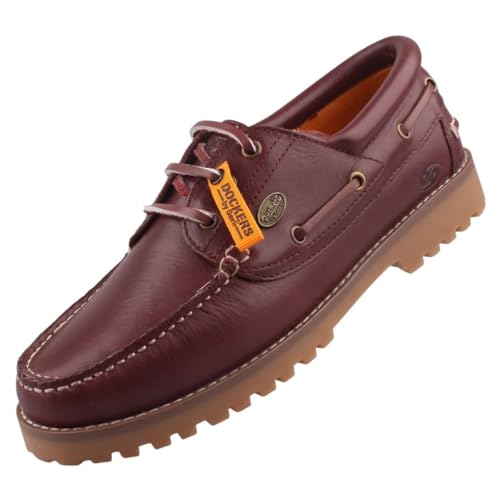 Dockers by Gerli Herren Klassische Stiefeletten, Männer Stiefeletten,Wechselfußbett,uebergangsschuhe,uebergangsstiefel,Burgunder,42 EU