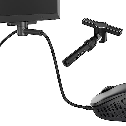 Pulsar Gaming Gears - Micro Bungee ES: Unterstützt kabelgebundene Maus ohne Verrutschen – Freie Bewegung auf Ihrem Schreibtisch – Befestigen Sie es an Ihrem Monitor – erhalten Sie mehr Platz