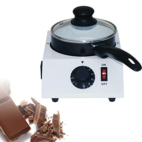 40W Schoko Schmelzmaschine Non-Stick DIY Elektrische Chocolate Pot Melting Machine mit 1 Keramik-Antihaft-Topf Können Einstellen Heiztemperatur für DIY-Schokoladenladen, Heimanwender
