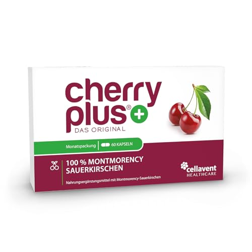 US-Montmorency-Sauerkirschen Kapseln – hochdosierter Sauerkirschen-Extrakt – 55.000 mg pro Tagesdosis – Cherry PLUS