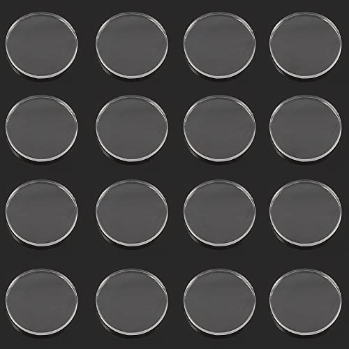 Litoexpe Glas-Tisch-Pads, transparent, 20 mm, rund, rutschfeste Pads, nicht klebend, mittlere Gummi-Pads für Glastischplatte, Abstandshalter, 20 Stück