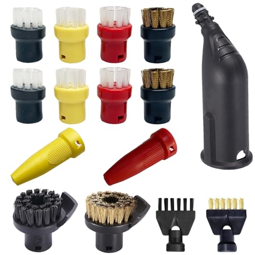 AVAENZO 15 Stück Zubehör für Kärcher Dampfreiniger Easyfix SC1 SC2 SC3 SC4 SC5 Rundbürstenset Düse Mundstück Ersatzteile