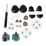 Abwan Auslösetasten, L1 R1 L2 R2 Auslösetasten 3D Analoge Joysticks Daumenstifte Kappe Leitfähiger Gummi Für PS4-Controller-Reparatursatz
