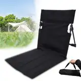 CEWROM Strandkorb mit Rückenlehne, Bodenstuhl Gefaltetes Sitzkissen, Sitzunterlage Outdoor, Tragbar Meditationsstuhl Strand Klappkissen Sitz, Stadion Sitzkissen, Strandsitz Strandstuhl Klappbar Leicht