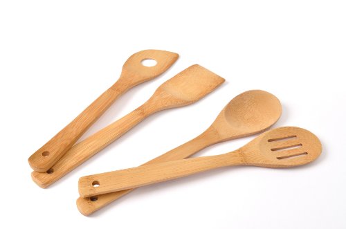 GRÄWE Kochlöffel-Set aus Bambus 4-teilig, 30 cm Länge