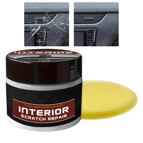 JIEBWCHA Auto Interior Scratch Repair, 100g Auto Kratzer Reparaturwachs Schwarz, Auto Leistungsstarke Reparaturpaste, Kratzer Entferner, Armaturenbrett Kratzer Reparatur Set Für Oberflächen