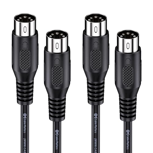 Cable Matters 2er-Pack 5-poliges DIN MIDI Kabel 3m, 5-poliges MIDI Kabel - 3 Meter