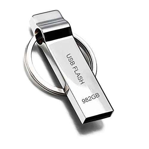 USB Stick 982GB Speicherstick USB 3.0 wasserdichte Metall USB Flash Laufwerk mit Schlüsselring für Laptop,PC,Computer Datenspeicher