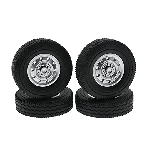 Duendhd 4 StüCk Gummi Reifen Reifen für D12 Mini 1/16 RC Truck Teile ZubehöR