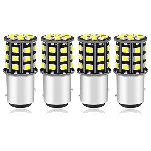 Alopee 4 Stück Auto Beleuchtung, Auto Innenbeleuchtung, Weiß, 12-24VDC/AC, 1W, Innenraumbeleuchtung Birne, Einfach zu Verwenden