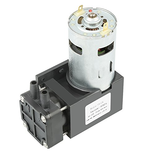 Ölfreie Pumpe, DC 12V Wasserpumpe 40L / min 42W Mini-Ölfreie Vakuumpumpe -85KPa Geräuscharme kleine Öllose Pumpe Elektrische Pumpe mit kleinen Vibrationen