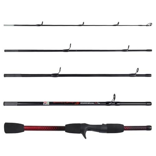 Rigged and Ready k Baitcast Reise-Angelrute 182 cm Kompakte Länge 40 cm