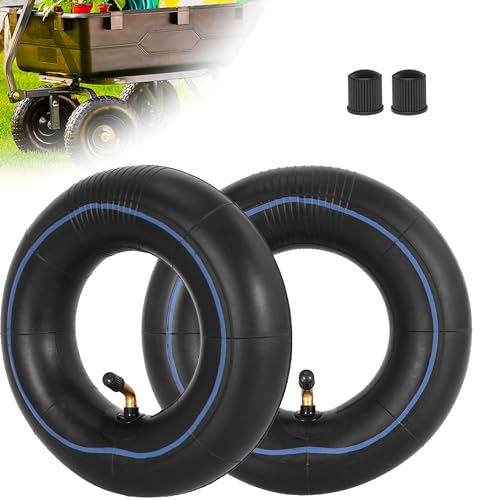 RUHUO 2er Packung 2.50-4 Innen Schläuche Reifenschlauch mit TR87 gebogenem Ventilschaft Ersatz für Handwagen, Nutzfahrzeug, Rasenmäher, Schubkarren, Transportwagen, Motorroller