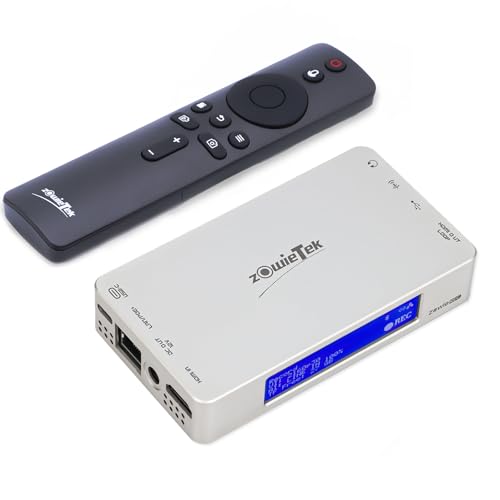 ZowieREC 4K @ 30fps HDMI Videorecorder, DVR für Camcorder, Spielekonsolen, Laptops, PCs, Wiedergabe auf dem Fernseher, Zeitplan Aufnahme, Schnappschuss, Pause und Fortsetzung, TF-Karte & USB, kein PC