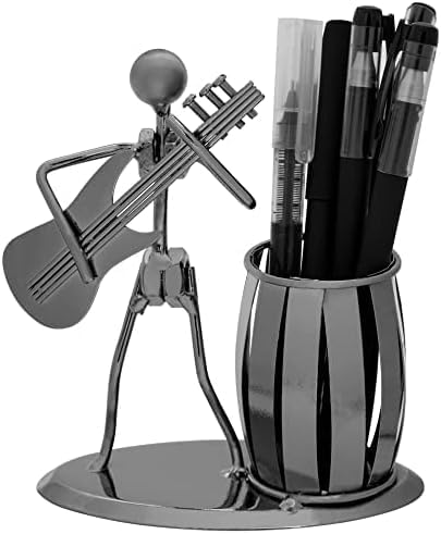 WINSDL Metall Gitarre Stifthalter, Multifunktions Gitarrenstifthalter Creative Desktop Zubehör Geeignet für Kinder und Studenten Büromaterial