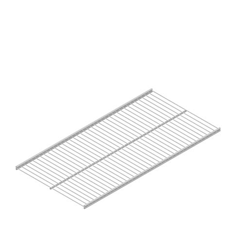 Element System Twin Drahtboden L900 T310 mm, Silber, Stahl, 12 mm, Pulverbeschichtet, für Wandregale