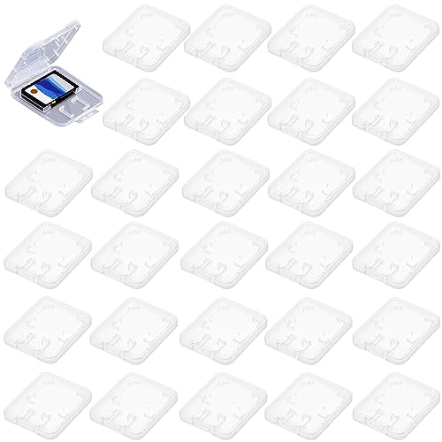 Speicherkartenhüllen, 30 Pcs Speicherkarten Aufbewahrung,Aufbewahrung SD, Speicherkarte Schutzbox,Transparent SD Karten Etui,SD Speicherkarten Hülle