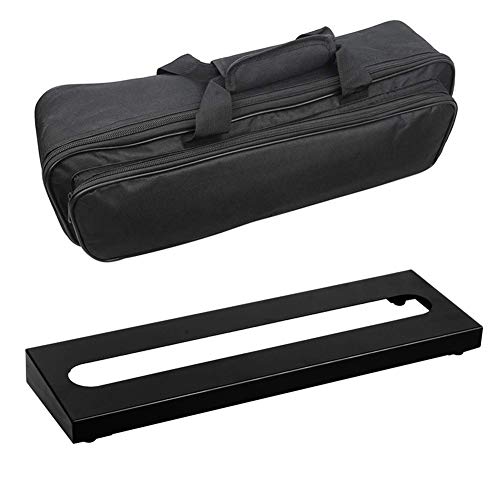 GOKKO Kleines Gitarren-Pedalboard, 40 x 12,5 cm, Pedalboard mit Tragetasche