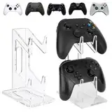 nymus Controller-Halter, 2-stöckiger Game-Controller-Halter für den Schreibtisch, transparentes Acryl, Universal-Aufbewahrung, Organizer, Controller-Ständer für PS4/PS4 Slim/Xbox